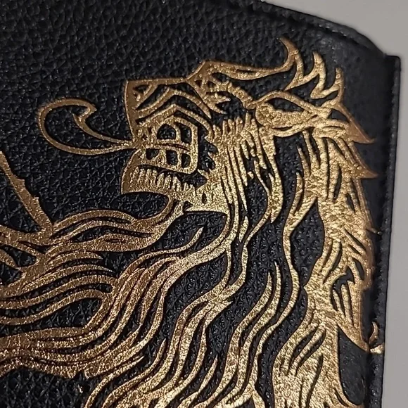 Game of Thrones Coin Purse Wallet Gold Lion Disney Wallet Wristlet Black - Picture 2 of 5